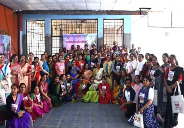 ‘‘साड़ी गौरव मैराथन’’ में महिलाओं ने दिखाया उत्साह, परम्परा और स्वास्थ्य जागरूकता का दिया संदेश